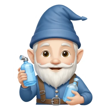 gnome with water can sticker