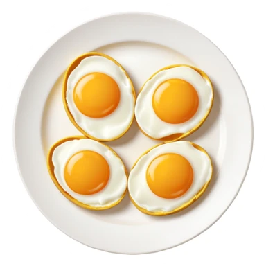Sunny side Eggs in a plate sticker