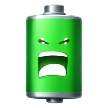 Shamed Green battery  sticker