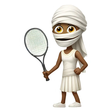 Mummy playing tennis sticker