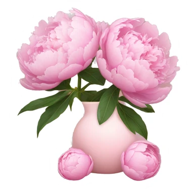 Baby pink peonies  sticker