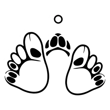 two puppy paws sticker