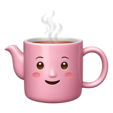 Tea in a pink mug ios emoji sticker