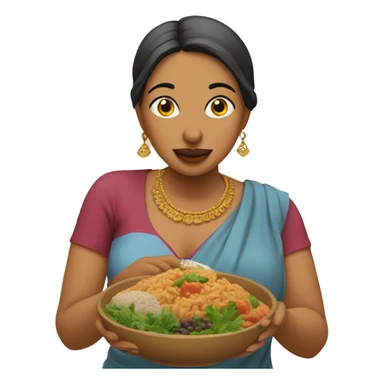 Wife eating piyaji sticker