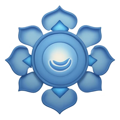 Blue throat chakra symbol 5th sticker