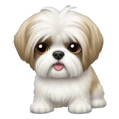 Shih tzu and bichon dog mix sticker