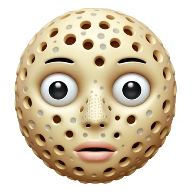 Trypophobia glitched face no eyes sticker