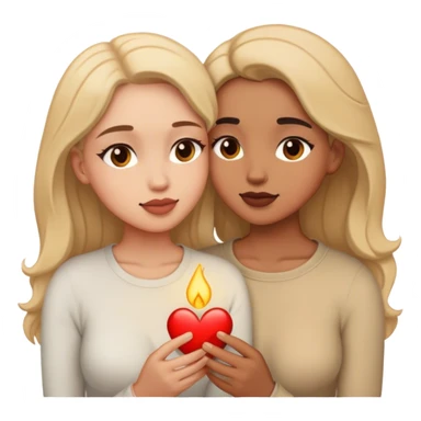 female couple in intimate moment together sfw sticker