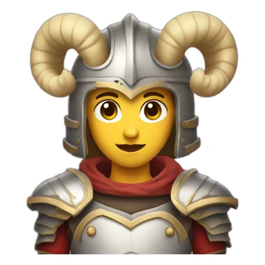 Aries zodiac knight sticker