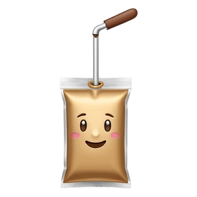 long rectangular coffee sachet stick sticker