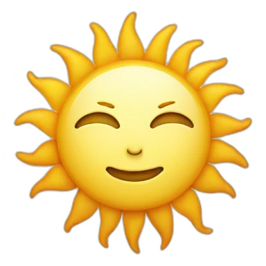 sun face big nose sticker