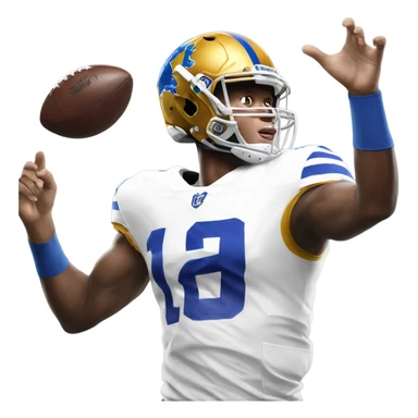 josh allen throwing a touchdown sticker