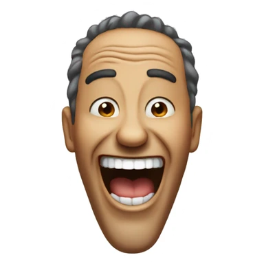 Extreme laughing emoji sticker