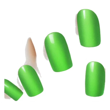 green tips nails sticker