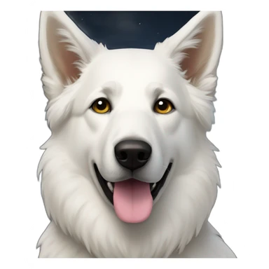 White shepherd space sticker