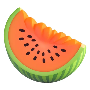 3D Korean melon icon, visually recognizable, no text, suitable for app or website use sticker