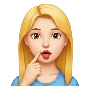 Girl with a finger in her mouth  sticker