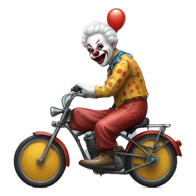 Art the Clown on a bike sticker