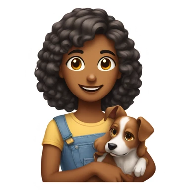 Uma menina e um cachorro  sticker