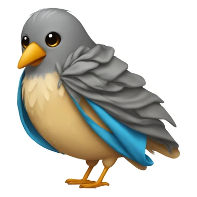 Bird wearing a blanket sticker
