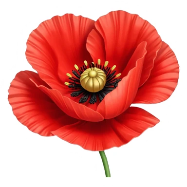 Red poppy sticker