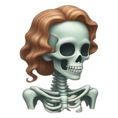 mermaid skeleton sticker