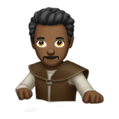 A Dungeon master behind a computer sticker