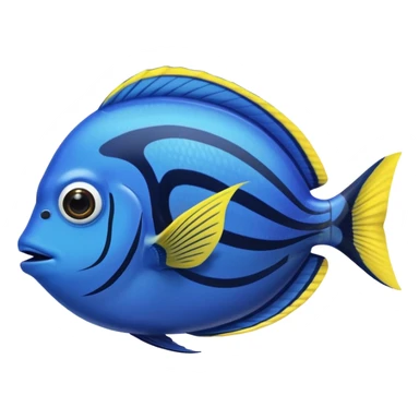 blue tang fish with an aquarium sticker