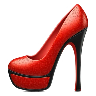 High heel with red bottom sticker