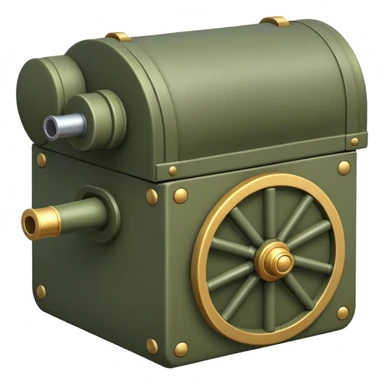 pillbox with a cannon sticker