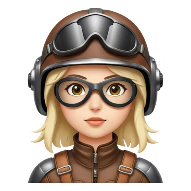 Copilot leather helmet girl googles  sticker