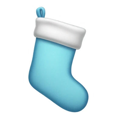 light blue christmas stocking sticker