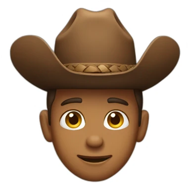 cowboy waving sticker