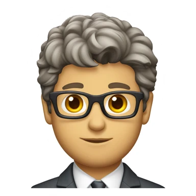 adam scott wearing name tag with a suit sticker