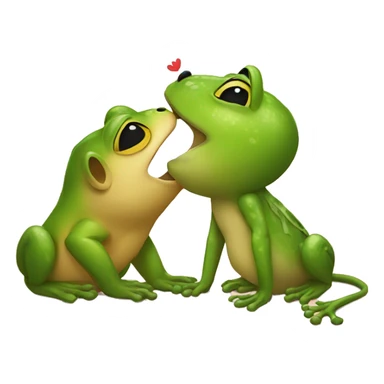 Frog kissing lion sticker