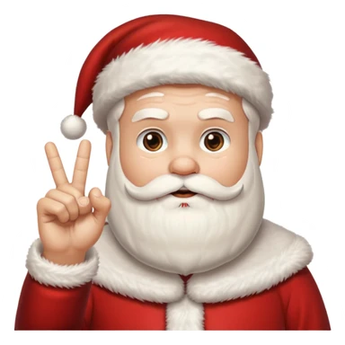 Santa holding up the middle finger sticker