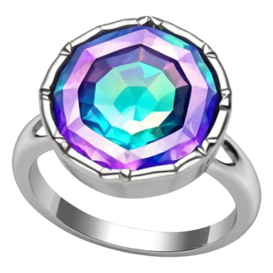 crystal geode ring sticker