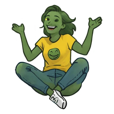 black girl rolling on the floor laughing  sticker