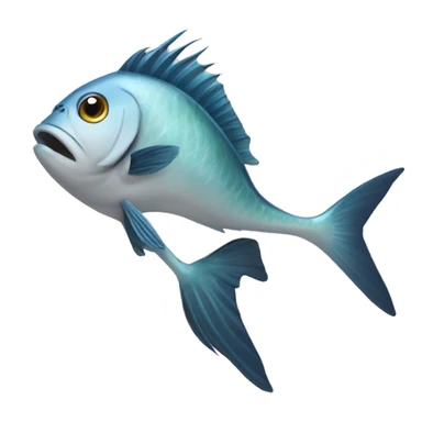 Moyai wih a body fish sticker