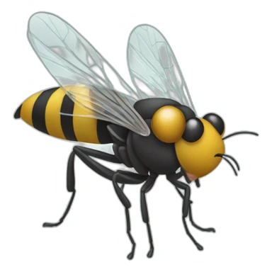 Man swating fly sticker