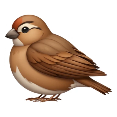 A sparrow is sleeping sticker