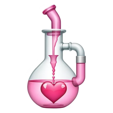 pink bong with heart on it sticker