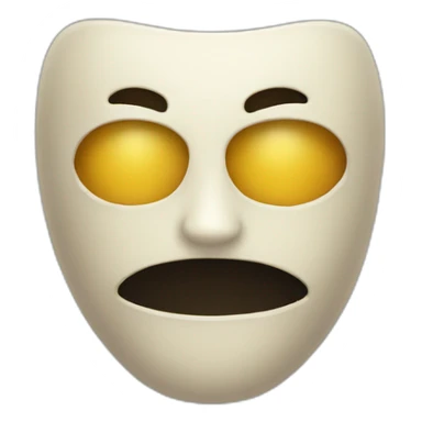 Happy mask hide sad face sticker