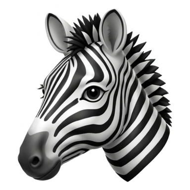zebra face sticker