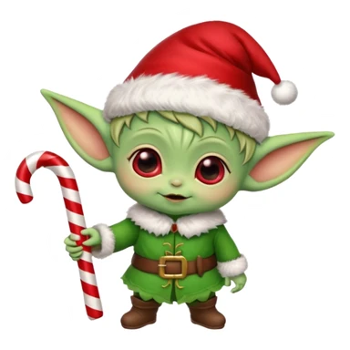 baby yoda christmas elf sticker