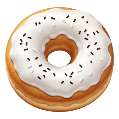 Powdered donut with no hole sticker