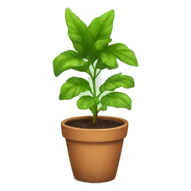 plant in a pot sticker
