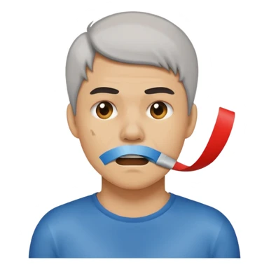 Tape on a persons mouth sticker