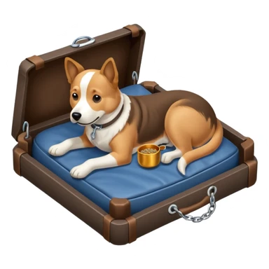 Goals:
1) Isometric view
2) Physically realistic portrayed in a way that would be expected to the average person
3) Avoid anything that could be considered offensive, even 2%

---
Now generate an image to represent a list to buy items for a dog. Items include: 1 Kennel,1 bowl, 1 bed, 1 leash, etc sticker