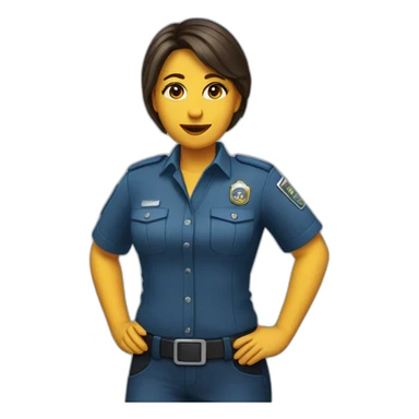train driver woman with security armpit sticker